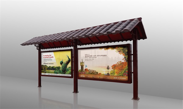 偉博廣告燈箱廠家直銷候車亭案例